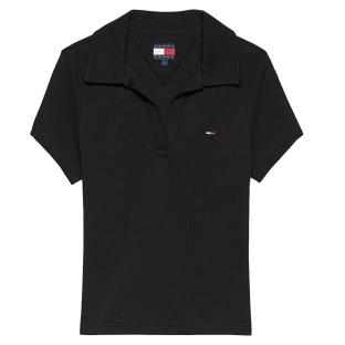 Polo Noir Femme Tommy Hilfiger Slim DW0DW22326 vue 0