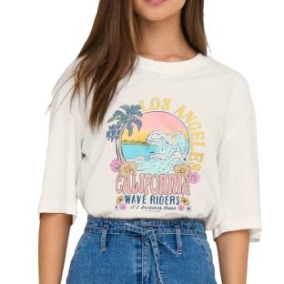 T-shirt Blanc Femme JDY Los Angeles pas cher