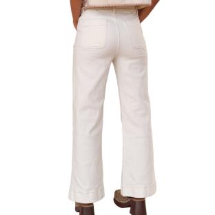 Jean Flare Blanc Femme Oraije Elenette vue 0