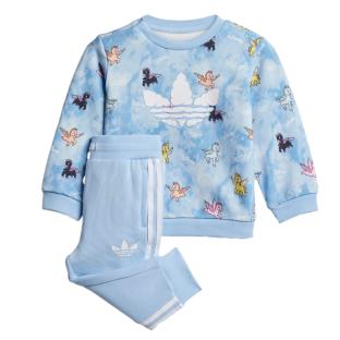 Survêtement Bleu Fille Adidas Crew Set vue 0