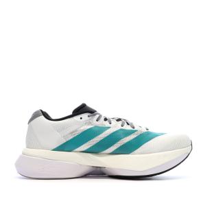Baskets Blanches/Turquoises Adidas Adizero Boston 13 vue 0