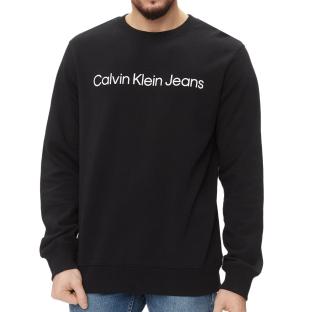 Sweat Noir Homme Calvin Klein Jeans Core Instit pas cher