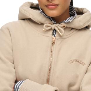Sweat Zippé Beige Femme Superdry Essential vue 2