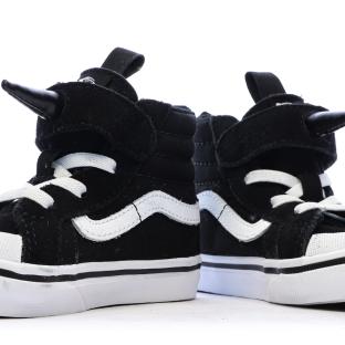Baskets Noires/Blanches Enfant Vans Flying Sk8-hi vue 7