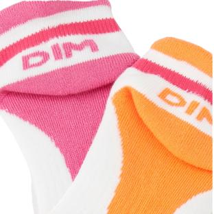 x2 Paires de Chaussettes Rose/Orange Garçon Dim D0B47 vue 2