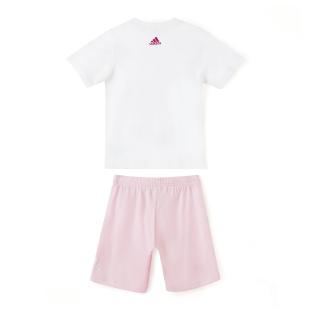 Ensemble Blanc/Rose Fille Adidas IQ4089 vue 2