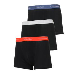 X3 Boxers Noir/Bleu/Orange Homme Calvin Klein Jeans Relaxed Dart Trunk 3 pas cher