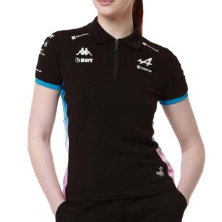 Polo Noir/Turquoise Femme Kappa Adrew pas cher