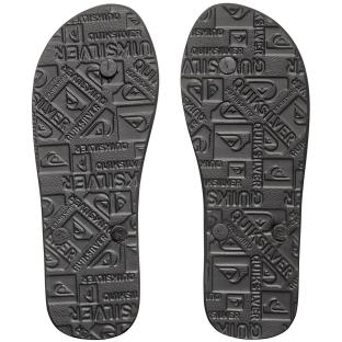 Schwarze/weiße Flip-Flops für Männer Quiksilver Molokai Ansicht 0