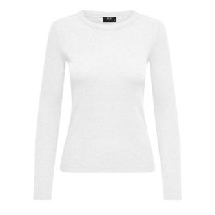 T-Shirt Manches Longues Blanc Femme JDY Lucky pas cher
