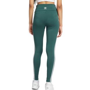 Legging Vert Femme Adidas 3 bandes vue 0