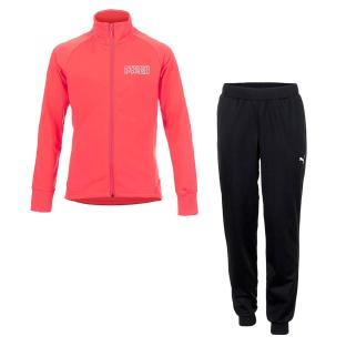 Survêtement Noir/Rose Fille Puma S2k Girl Polysuit pas cher