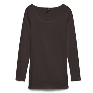 T-shirt Marron Femme Vero Moda Maxi My Ls Soft pas cher