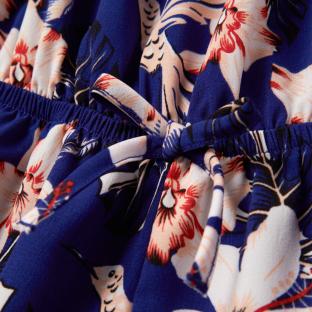 Combishort Bleu à fleurs Fille Name it Vinaya vue 2