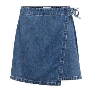 Jupe Portefeuille Denim Bleu Femme Vero Moda Wrap vue 0