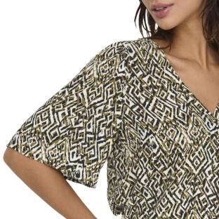 T-Shirt Beige/Noir Femme JDY Nile Life vue 3