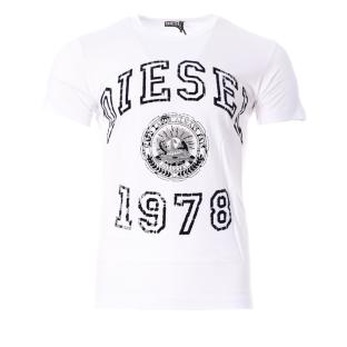 T-Shirt Blanc/Noir Homme Diesel Diegor1 pas cher
