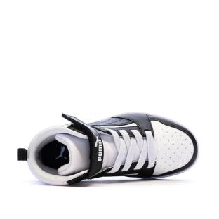 Weiß/schwarze Puma Rebound Sneaker für Jungen Ansicht 0