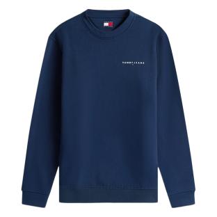 Sweat Marine Homme Tommy Hilfiger Linear Crew vue 0