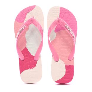 Tongs Rose/Fushia Femme Havaianas Logomania vue 0
