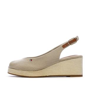 Sandales Beiges Femme Tommy Hilfiger Flag pas cher