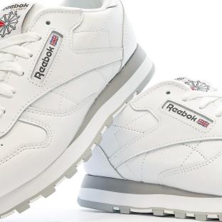 Baskets Blanches Fille Reebok Cl Lthr vue 0