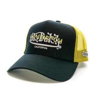 Casquette Noir/Jaune Homme Von Dutch Twin Logo Black pas cher