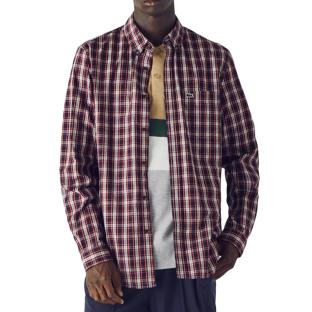Chemise Noire/Rouge Homme Lacoste CH3983 pas cher
