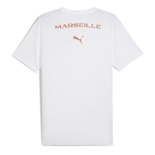 OM T-Shirt Blanc/Bleu Homme Puma Casuals vue 2