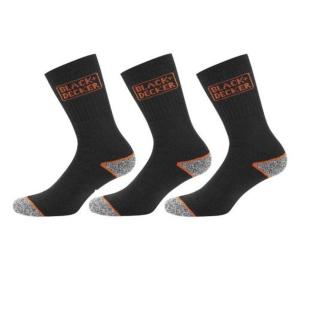 x3 Paires de chaussettes Noires/orange Homme Black & Deckers Plugin vue 0
