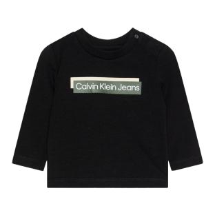 T-shirt Manches Longues Noir Garçon Calvin Klein Jeans Hero pas cher