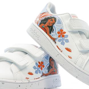 Baskets Blanches Fille Adidas Advantage Disney Moana vue 7