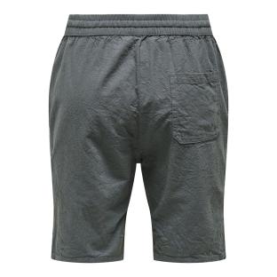 Short Gris Homme ONLY & SONS Cot Lin vue 2