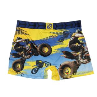 Boxer Jaune/Marine/Bleu à Imprimés Homme Freegun Vib vue 2