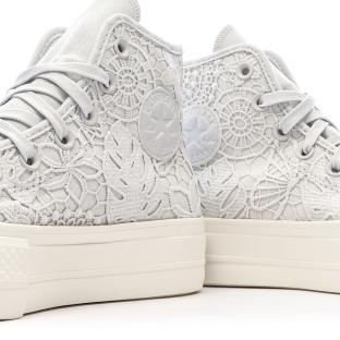 Baskets Grises Dentelle Femme Converse Chuck Taylor All Star Lift vue 6