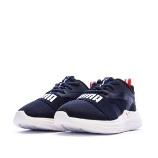 Puma Soft Wired 2 Sneaker für Jungen in Marineblau/Weiß/Rosa Ansicht 0