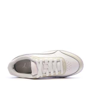 Baskets Blanches/Mauve Fille Puma Carina Mia vue 4
