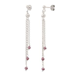 Boucles D'oreilles Rouge Clio Blue Cristal pas cher