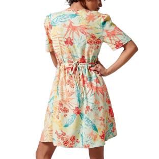 Robe Verte Fleurie Femme Kaporal CADILE vue 2