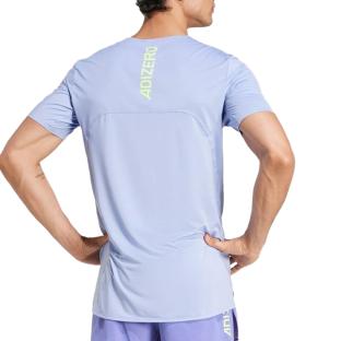 T-Shirt Bleu/Mauve Homme Adidas Adizero Tee vue 0