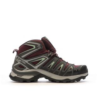 Chaussures de randonnée Grise/Bordeaux Femme Salomon Pioneer vue 2