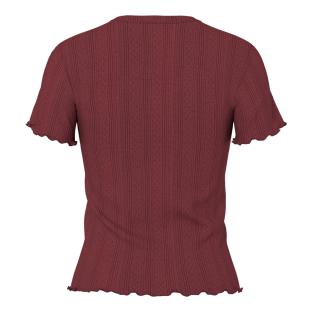 T-Shirt Bordeaux Femme Pieces Marie vue 0