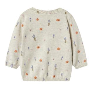 Pull Beige à Fleurs Fille Name it Fohio vue 2