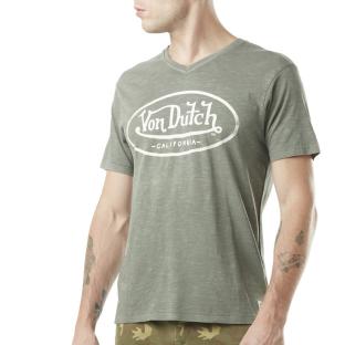 T-shirt Kaki/Beige Homme Von Dutch TYRON pas cher
