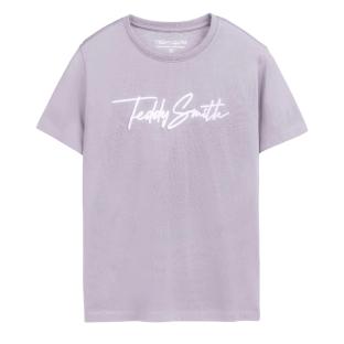 T-Shirt Mauve Garçon Teddy Smith Evan vue 0