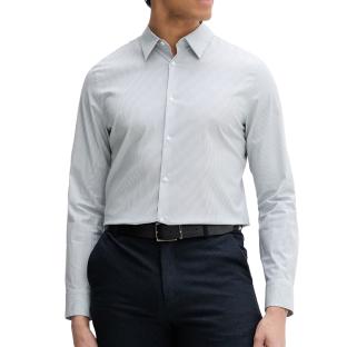 Calvin Klein Jeans Light Blue Slim-Fit Striped Men’s Shirt – Stripe Stretch Photo of the Espace des Marques %store% store - view of %key%