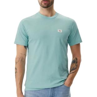 T-Shirt Turquoise Homme Calvin Klein Jeans Label pas cher