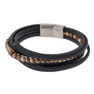 Bracelet Noir Homme Geographical Norway 315104 pas cher