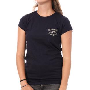 T-Shirt Marine Femme Superdry Athletic pas cher