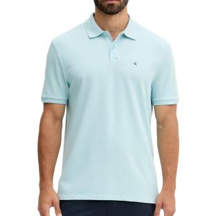 Polo Bleu Clair Homme Calvin Klein Jeans Ss Monogram Pique pas cher